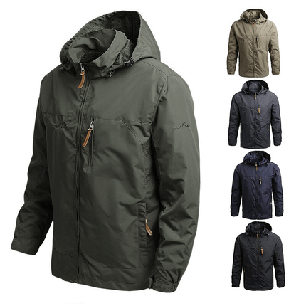 Outdoor Shield Jacket in various colors, windproof and water-resistant design for men