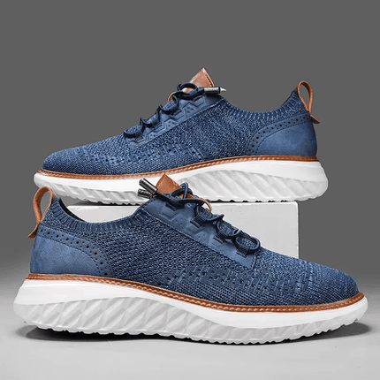 Oxford Ridge Mesh Sneakers - Lightweight, breathable, stylish casual sneakers for men with flexible mesh and cushioned sole perfect for daily use.