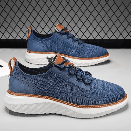 Oxford Ridge Mesh Sneakers - Lightweight, breathable casual sneakers for men. Perfect for daily wear, travel, walking, and stylish outfits.
