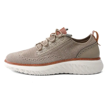 Oxford Ridge Mesh Sneakers - Stylish men's casual sneakers with breathable mesh upper and orthopedic insole for comfortable everyday wear.