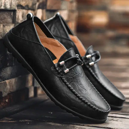 Prescott Leather Loafers - men's leather loafers with premium craftsmanship, featuring slip-on design and ergonomic cushioned sole for style and comfort.