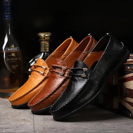 Prescott Leather Loafers showcasing elegant craftsmanship and slip-on comfort, perfect formal shoes for men made from premium leather.