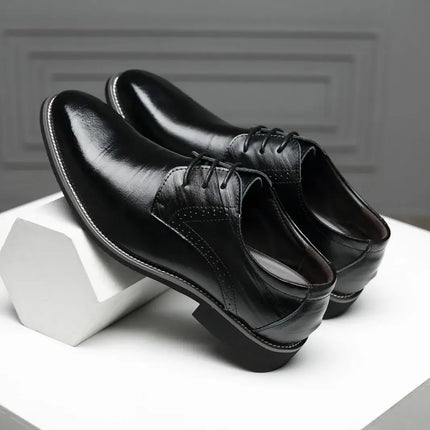 Roma Wingtip Dress Shoes with subtle brogue detailing, orthopedic insole, and lightweight sole for all-day comfort and style.