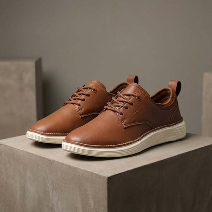 Ruvano Leather Sneakers for men; stylish, comfortable, lightweight, casual sneakers perfect for everyday wear and travel.
