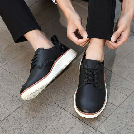 Ruvano Leather Sneakers - men's casual sneakers perfect for everyday wear, featuring lightweight design and orthopedic cushioning for comfort.