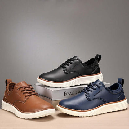 Ruvano Leather Sneakers - stylish and comfortable casual sneakers for men with lightweight, breathable design, perfect for daily wear and travel.