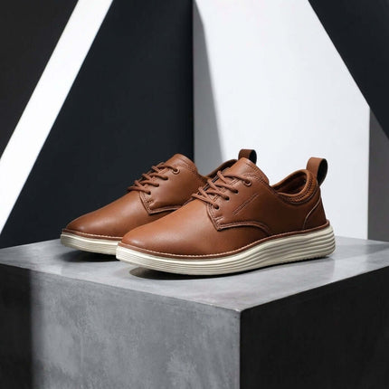 Ruvano Leather Sneakers: men's casual sneakers with orthopedic cushioning, lightweight slip-on design, perfect for everyday style and comfort.