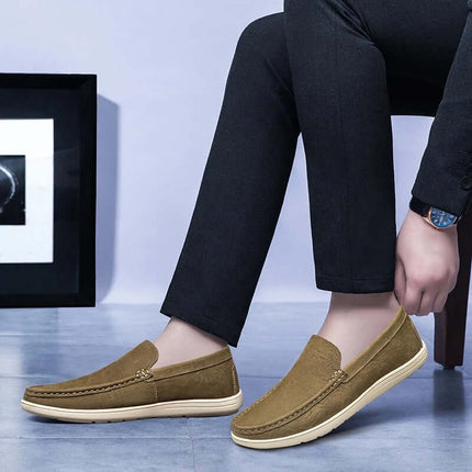 Elegant Salerno Leather Loafers showcasing slip-on comfort and premium craftsmanship for formal style in men's luxury loafers.
