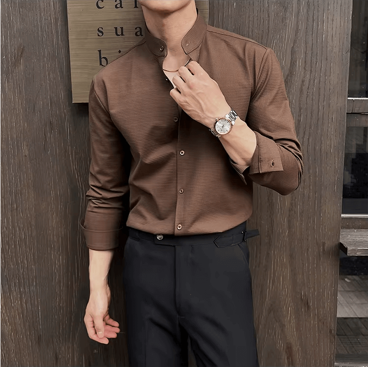 brown dress shirt mens Sterling Dress Shirt