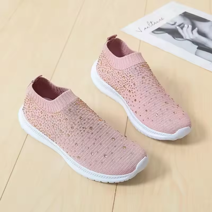 Women’s Comfort Glitter Sneakers – Ergonomic Non-Slip Athletic Shoes