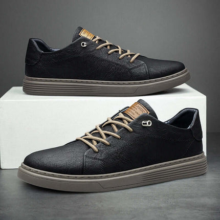 Tivano Leather Sneakers for men, crafted from Italian leather with cushioned insoles and rubber soles, ideal for casual everyday style.