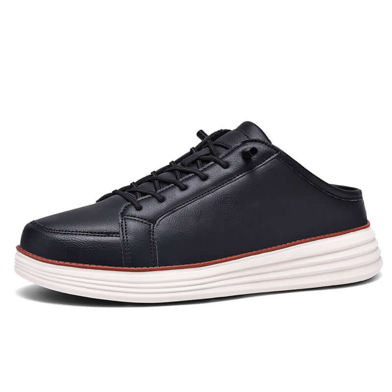 Torricelli Fleece-Lined Sneakers for men in black leather with soft fleece interior, ideal for comfortable everyday wear and stylish casual outfits.