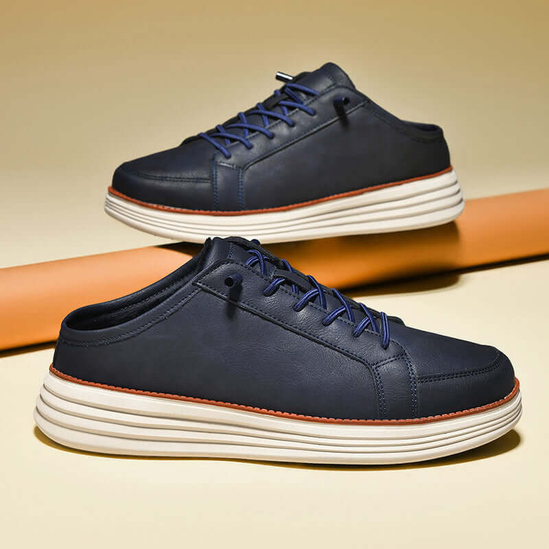 Torricelli Fleece-Lined Sneakers - casual sneakers men, versatile leather design with fleece lining. Perfect for daily use, walking, travel.