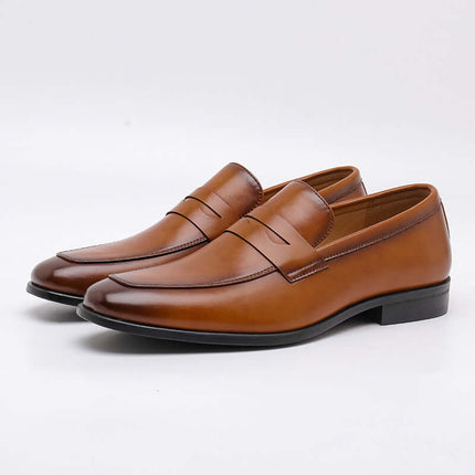 Elegant Tuscano Leather Loafers for men, slip-on comfort with premium finish, ideal for formal style, luxury loafers and genuine leather design.