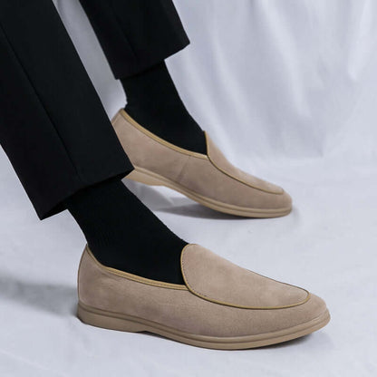 Vallare Leather Loafers showcasing elegant slip-on design, crafted from premium leather for men seeking luxury and formal style.