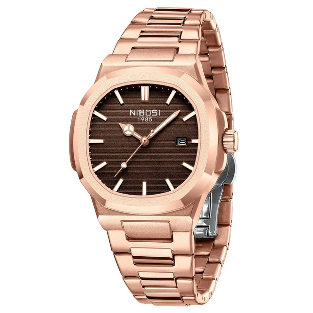 Veltron Milano 40 Rose Gold Watch with brown dial and classic design