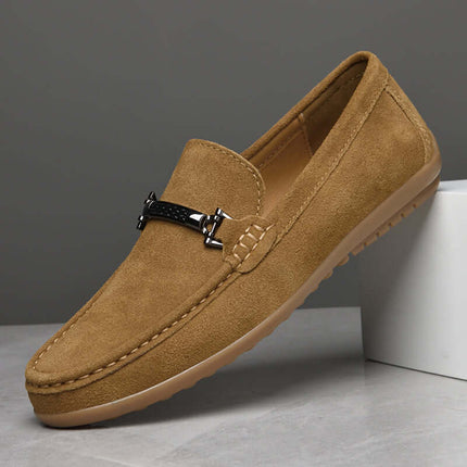 Veneto Suede Loafers - elegant men's leather loafers in premium suede, featuring comfort-driven slip-on design, ideal for formal style.