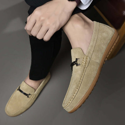 Veneto Suede Loafers for men showcasing luxury slip-on design and premium craftsmanship in high-quality suede, perfect for formal occasions.