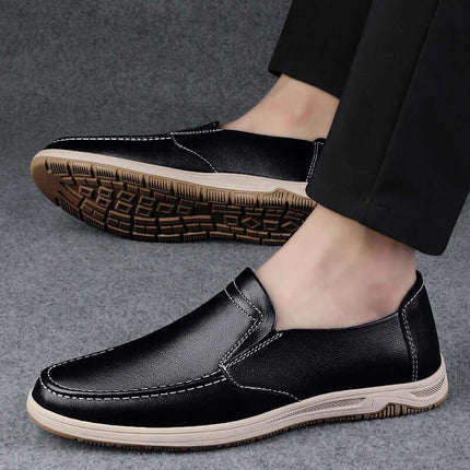Winfield Loafers - men's luxury slip-on leather shoes with cushioned footbed and non-slip sole, ideal for formal occasions.