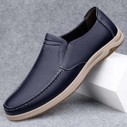 Winfield Loafers - Men's leather loafers with slip-on comfort, crafted from premium genuine leather, cushioned footbed, non-slip sole.