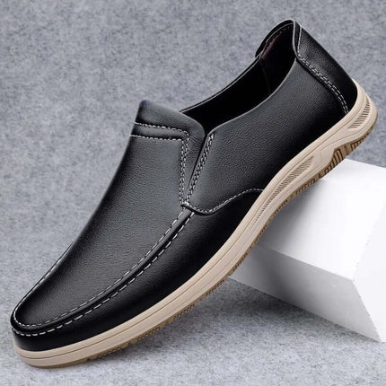 Winfield Loafers - Elegant men's leather loafers with slip-on comfort and premium formal style, crafted in genuine leather for luxury.