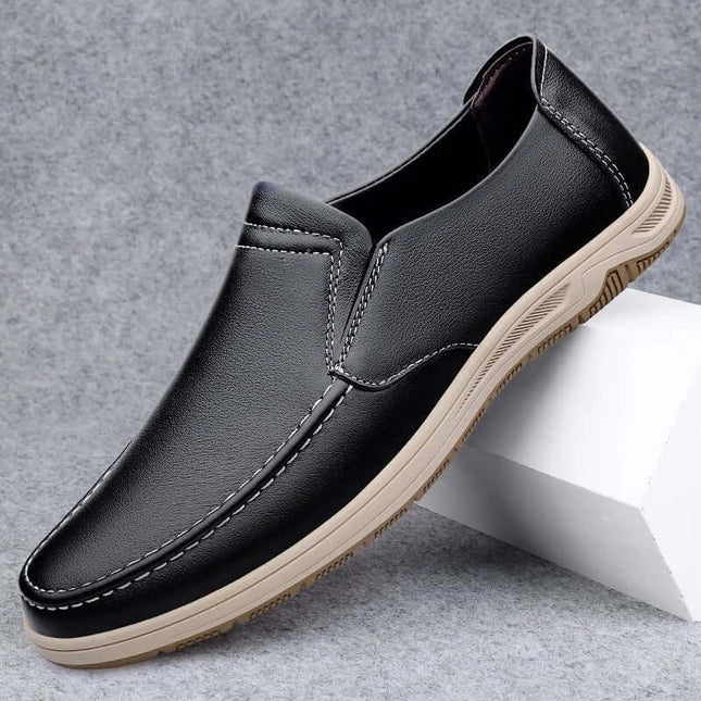 Winfield Loafers - Elegant men's leather loafers with slip-on comfort and premium formal style, crafted in genuine leather for luxury.